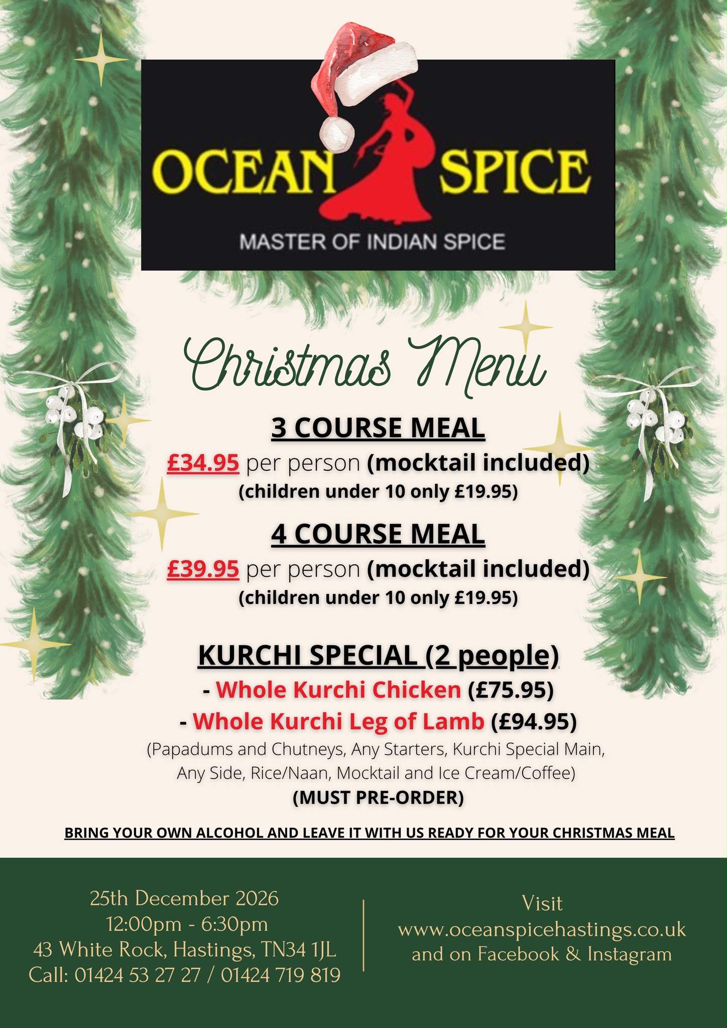 Christmas Festive Menu